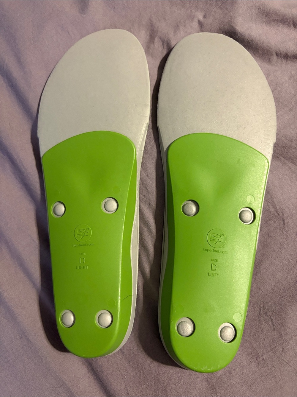 Superfeet all purpose/high arch Insoles - size D - Picture 2 of 3